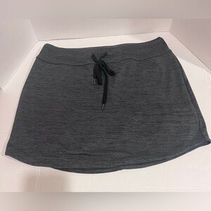 Z by Zobha Woman Skort Charcoal Gray Knit Active Sportswear Drawstring Size XL